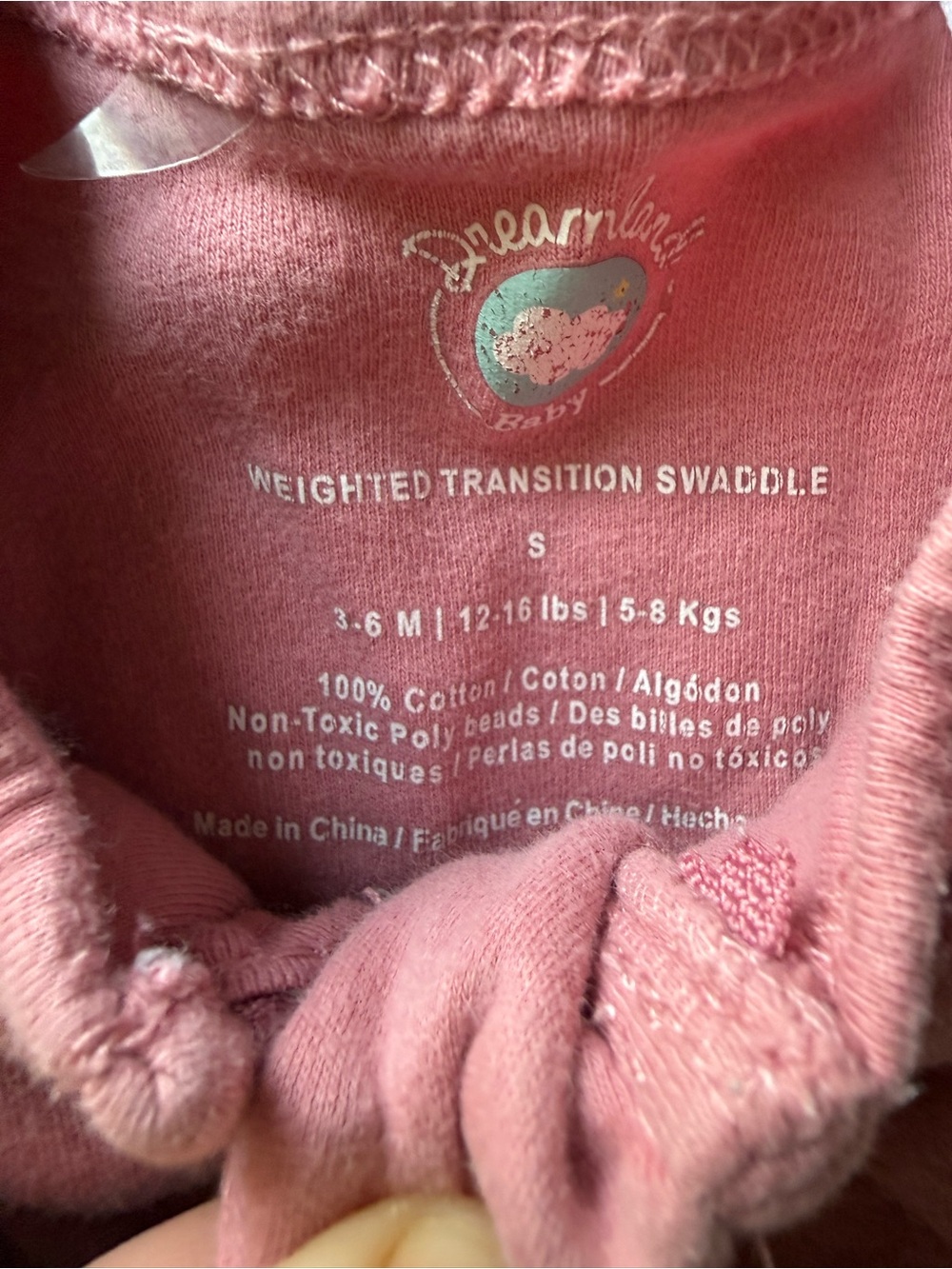 Weighted Dreamland Transition Swaddle Dusty Rose 3-6 months (S) - Picture 4 of 4